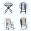 Ensemble de chaises berçantes d'extérieur 3 pièces, ensemble de chaise berçante pliante pour patio avec table basse en verre, appuis-tête pour cour, patio, terrasse, cour-1196862636
