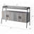Grey Oak And Black 4-Door TV Stand