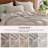 Bedsure 100% Washed Cotton Duvet Cover - Linen Color Minimalist Cotton Duvet Cover Linen Like Textured - Gentlesoft Plain Simple Bedding-125469690-123120809