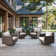 Ingvald Swivel Rocking Patio Wicker Chairs with Cushions (Set of 4)