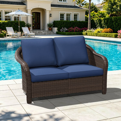 Polyethylene (PE) Wicker Outdoor Patio Loveseat