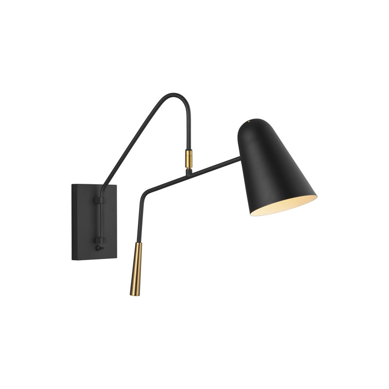 Lampe pivotante à 1 lumière Tedder, Nuit noire