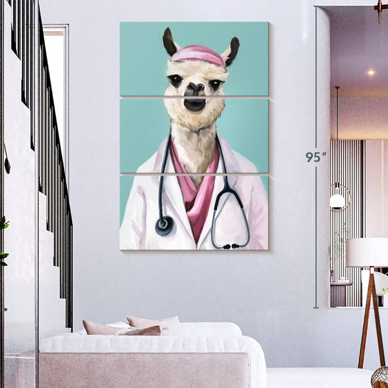 Ketti Doctor Llama, 74" H x 48" W