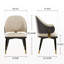 Ensemble de 2 chaises de salle à manger rembourrées Anareli, beige et brun foncé