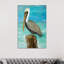 Single Pelican On Post by Julie Derice - Print on Canvas-1605090020-1577143758