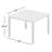 Romio Square Metal Outdoor Dining Table With Umbrella Hole , 42'' in. W 42'' in. D