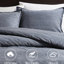 Très grand / très grand couette, 3 pièces, sergé délavé, surdimensionné douillet, délavé à la pierre, coton respirant, 4 attaches d'angle, fermeture à boutons 3 pièces tout confort, 100% coton élégance intemporelle, attaches-121170485-121170484