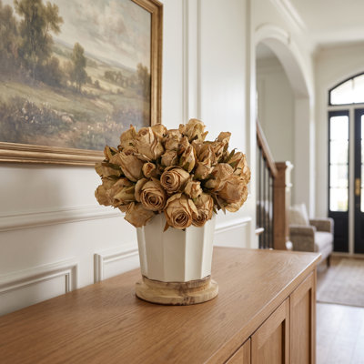 Centre de table Roses en pot