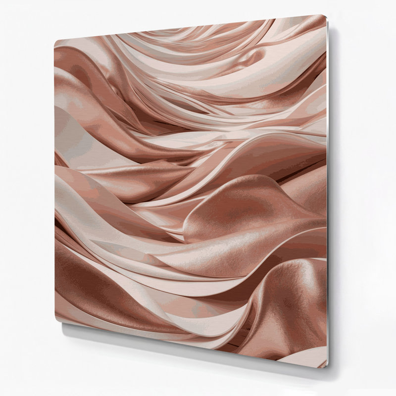 Abstract Landscape 9 Gray Metal Wall Art, 16" H x 16" W
