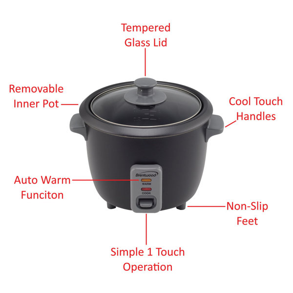 HomeCraft Rice Cooker & Food Steamer, One Touch Operation, Warm Mode, with  Measuring Cup & Spatula, Perfect For White, Brown, Long Grain, Wild &  Reviews