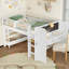Lit mezzanine simple bas avec bureau, bibliothèques, boîtes de rangement et tableau noir pour une utilisation compacte et multifonctionnelle dans les chambres d'enfants-1723365433-1723365438