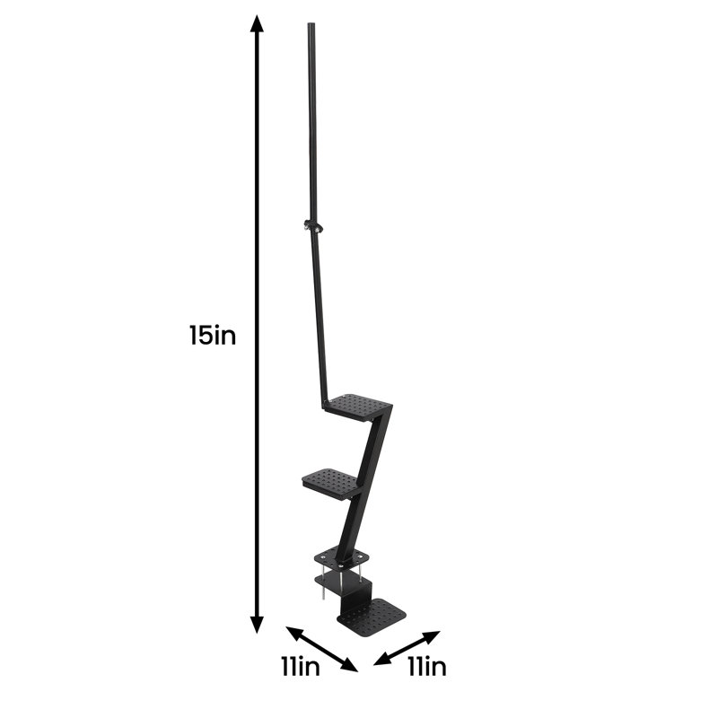 Heavy-Duty 2-Step Boat Trailer Tongue – Non-Slip Steel Surface, 400 lb Capacity, Easy Installation for Trailer Tongue Step & Bass Boats