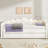 Upholstered Daybed with Multifunctional Trundle and LED Lighting, Comfortable and Space-Efficient-129758926