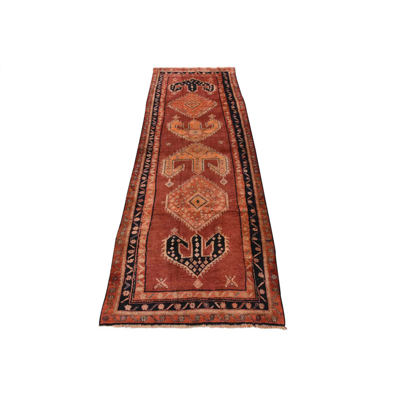 Tapis unique rouge de 4 pi 1 po x 11 pi 4 po One-of-a-Kind