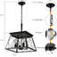 4 - Noir doré rétro - Luminaire antique pour la salle à manger, cuisine réglable avec chaîne-1837311154