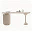 Bureau d'ordinateur en forme d'arc avec tiroirs Light Luxury-1817710234