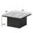 Propane Outdoor Fire Pit Table With Ceramic / Tile Top & Wicker Base and Hidden Fuel Tank Storage-99468594