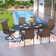 Alyah 6 - Person Metal Patio Dining Set with Extendable Rectangular Table