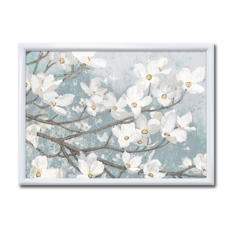 Cadre photo « blue on gray », reproduction d’art sur toile, Cadre blanc, H 20 po x l 20 po x P 1 po