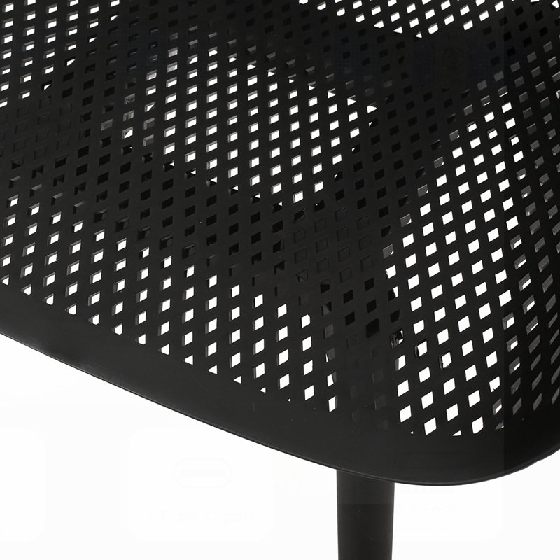 Ensemble de 2 chaises de salle à manger d'extérieur résistantes aux intempéries LOTUS, durables et élégantes pour les cours modernes