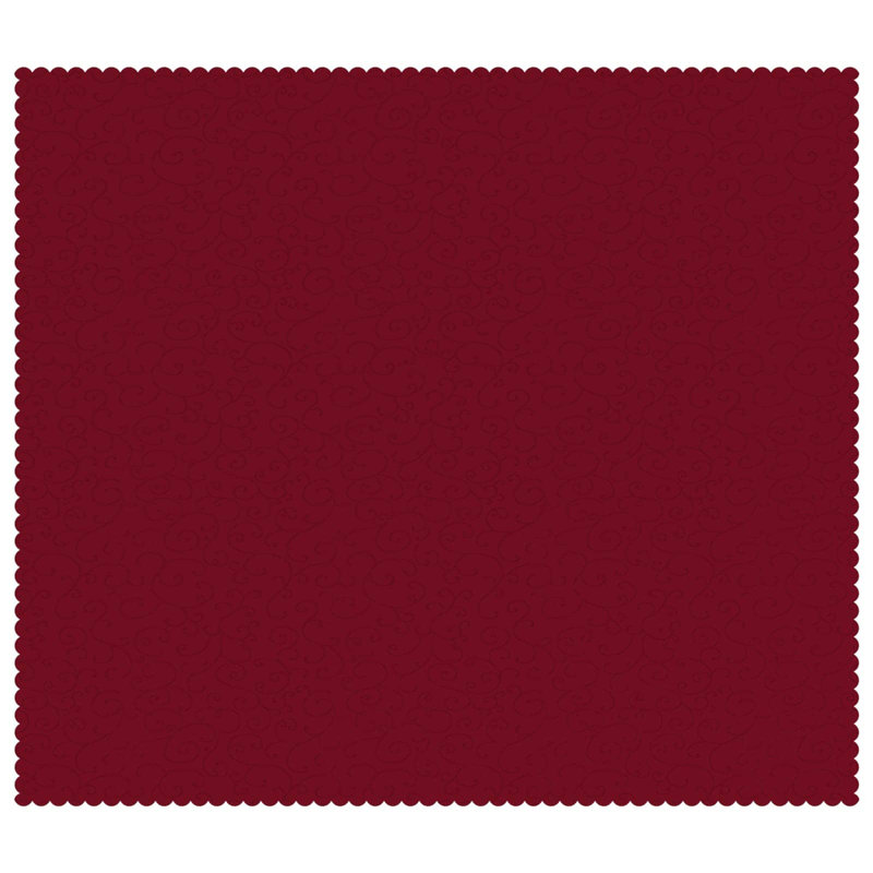  Table Cloth Dining Cover Kitchen Tablecloth Living Room Modern Jacquard, 220cm L, Wine Red