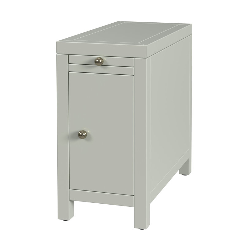 Table de bout avec rangement Celine, Vert sauge