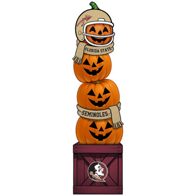 Florida State Pumpkin Stacked Leaner With Helmet