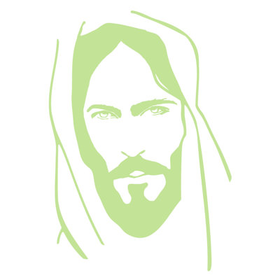 Décalcomanie murale face of jesus