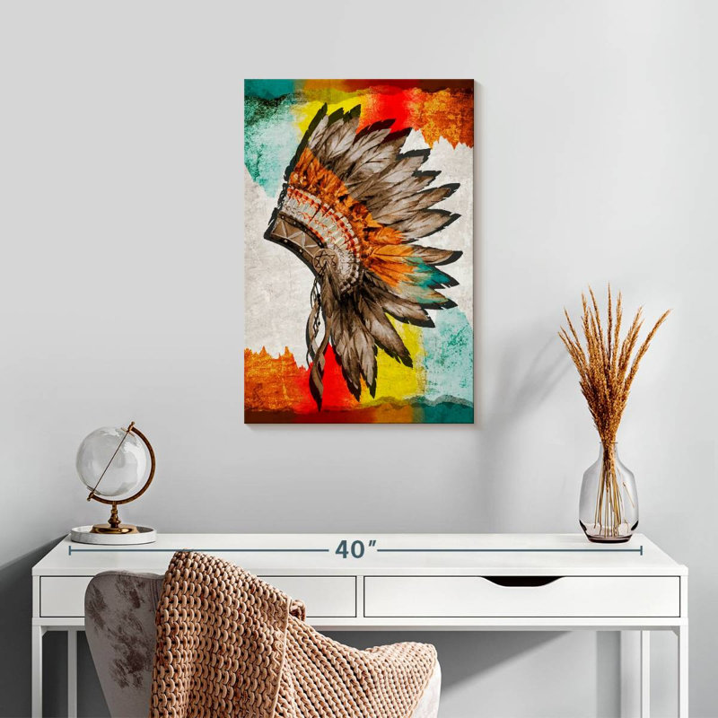 Lelar Native American Headwear, 24" H x 16" W