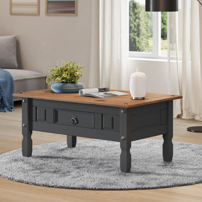 Ormidia Solid Wood Coffee Table with Storage