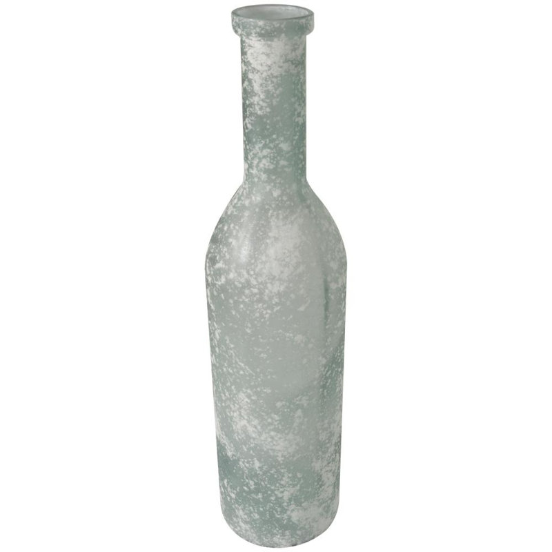 Large Northridge Handmade Recycled Glass Decorative Vase, 29.9" H x 	7.1" W x 7.15" D, Clear
