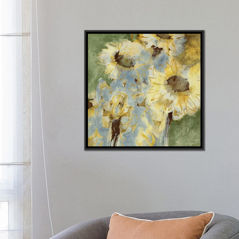 «Anticipation II», reproduction sur toile, H 26 po x l 26 po x P 1,5 po, Toile avec cadre noir, Pas de tapis