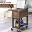 Chariot extérieur pour refroidisseur de boissons - capacité de 60 pintes Brun. Avec roues verrouillables. Garde les boissons froides pendant 36 heures. Possède un ouvre-bouteille intégré et des caractéristiques de drainage pour les glacières, boissons pratiques