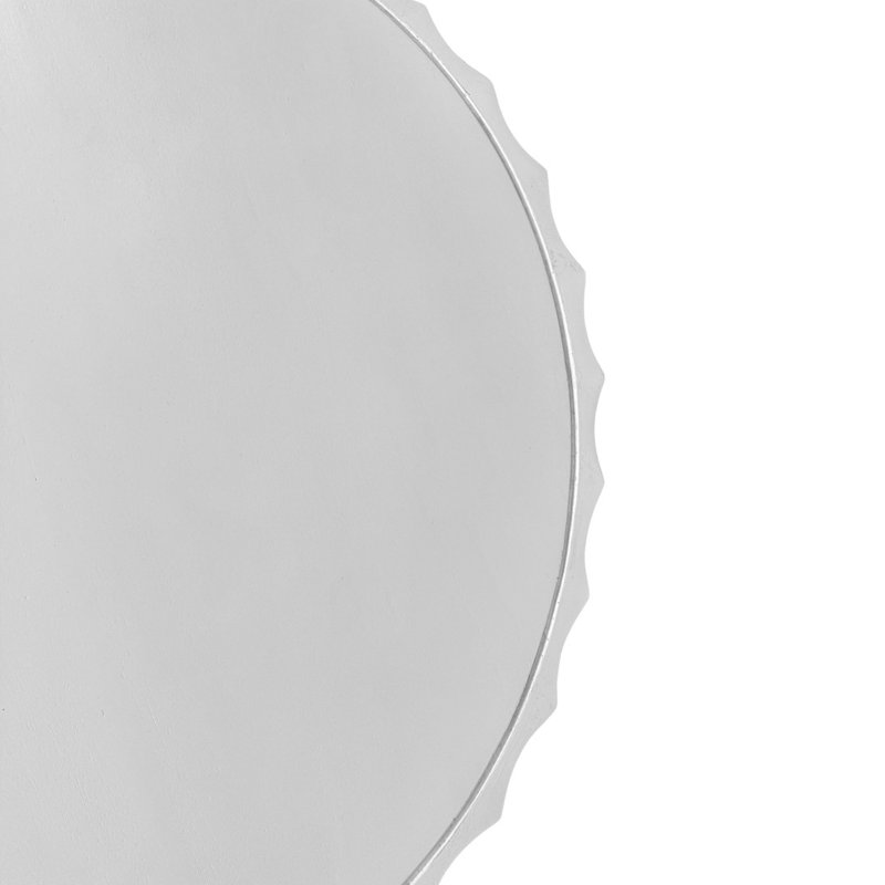 Table basse ronde élégante 18 po x 18 po avec tiroirs de rangement intégrés Elegant, Blanc