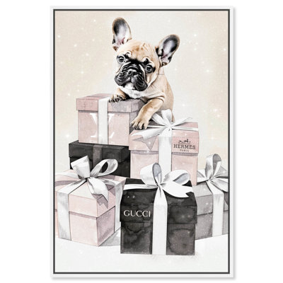 Jolies boîtes-cadeaux sur toile Frenchie 