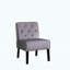 Fauteuil d'appoint moderne à motif capitonné sans accoudoirs 2 pièces 53 po avec tissu en velours et coussin en mousse haute densité de qualité supérieure, gris-962176509