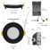 Adjustable Downlight 4'' Selectable Color Temperature Dimmable IC Rated LED Canless Recessed Lighting Kit