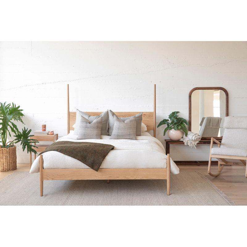 Dansk Solid Wood Bed, King, White Oak