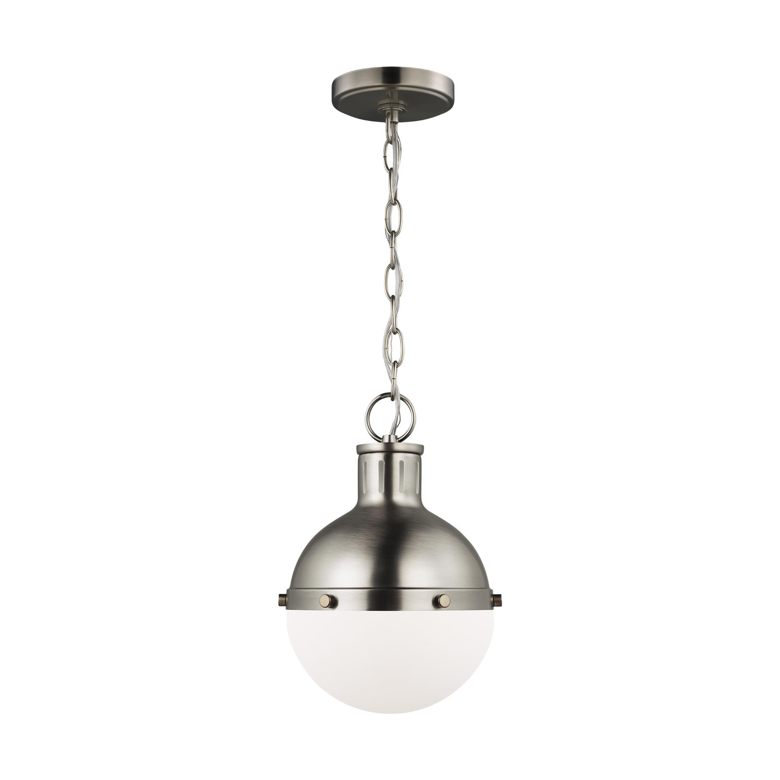 Geoffrey 1 - Light Unique Globe Pendant, No , 11.63" H x 8.13" W x 8.13" D, Antique Brushed Nickel