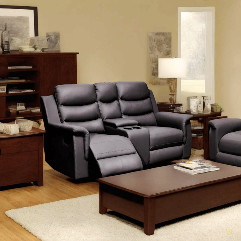 Causeuse inclinable avec housse de console centrale
