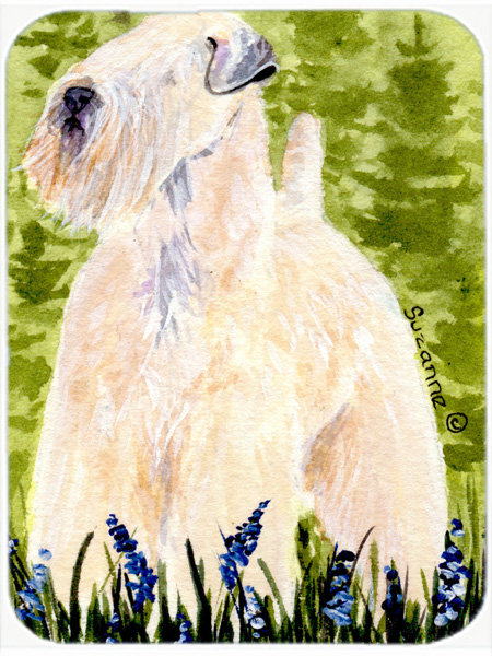 Wheaten Terrier Wood Glass Cutting Board