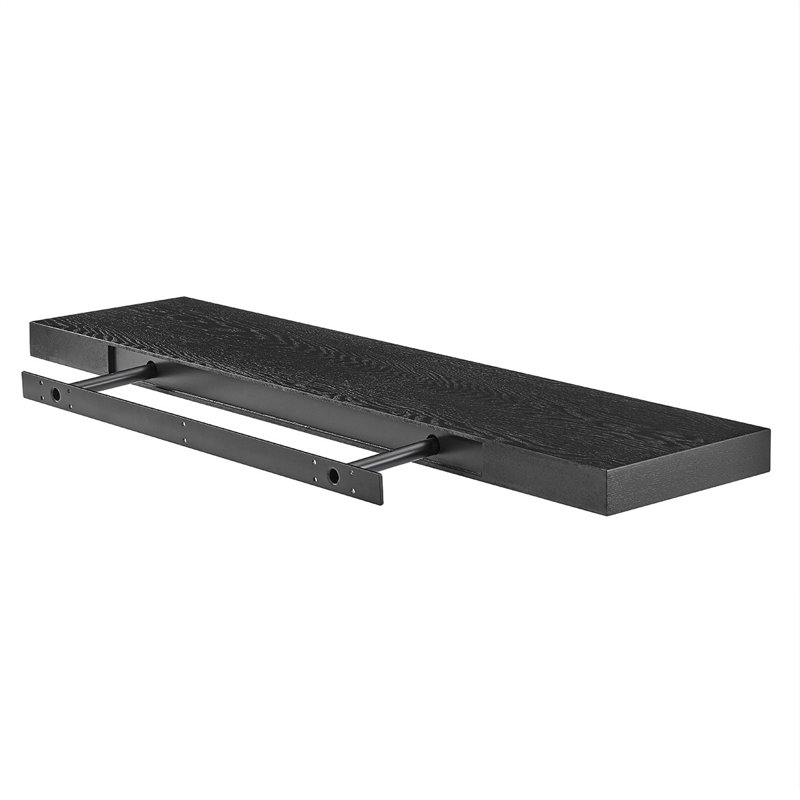 Tablette flottante 43 po, H 1,97 po x l 43,31 po x P 10,24 po, Noir