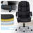 Natural Wood Solid Wood Executive Desk + Ergonomic Black Pu Leather Chair Set, Rectangular Computer Desk