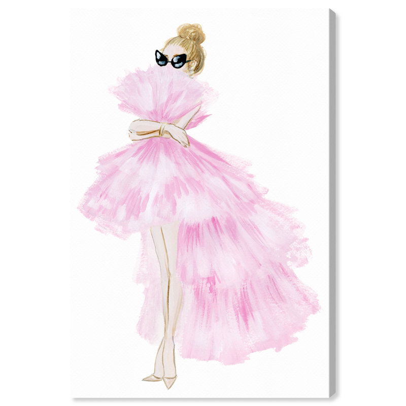 «Pink Tutu Dress», impression encadrée, H 24 po x l 16 po x P 0,75 po, Toile tendue