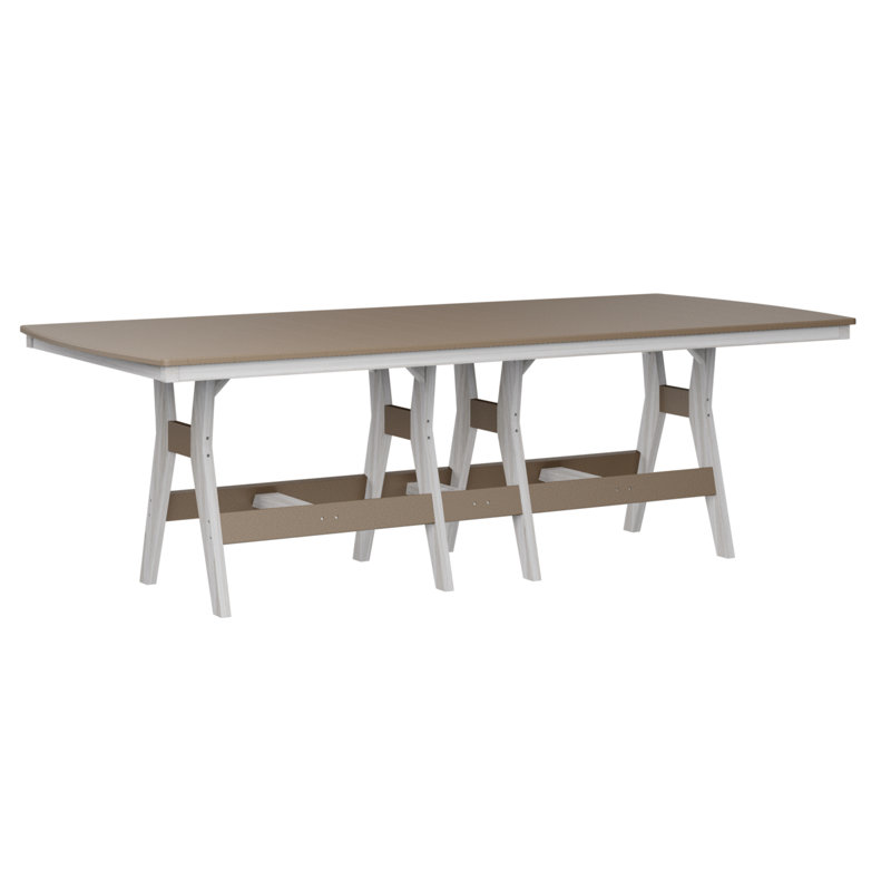 Table de bar rectangulaire 96 po Berlin Gardens Harbor, Sauge, Coquille de mer