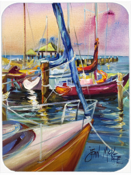 Caroline's Treasures Sailboats Glass Cutting Board