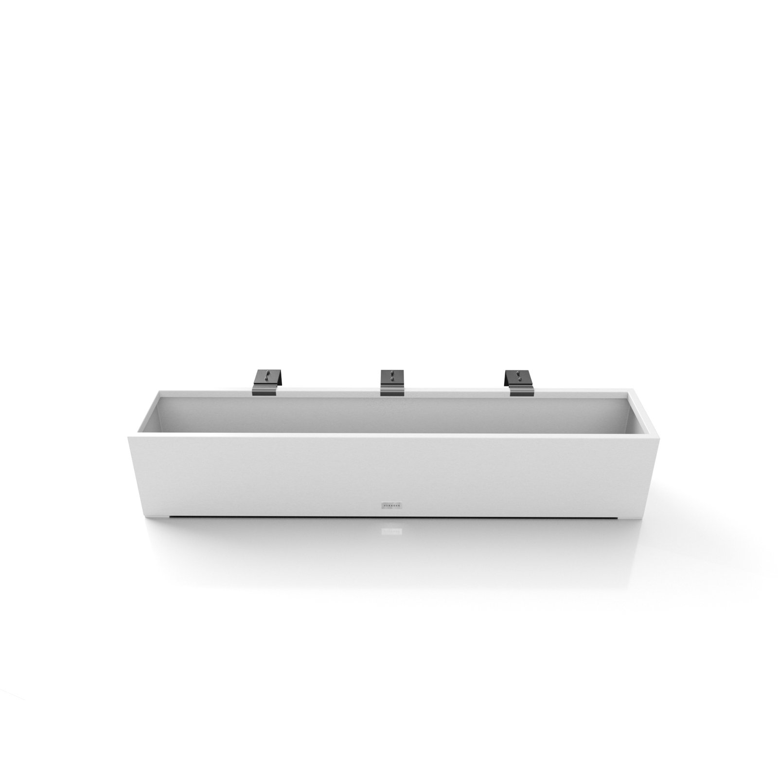 Block Series 36" Railing Planter, White
