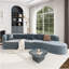 Canapé modulaire de 132 po au design incurvé, canapé modulaire en chenille 2 pièces avec 4 coussins, éponge moelleuse et coussin à ressorts, grand canapé modulaire en éponge pour le salon-1673695514