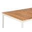 Kahrama Rectangular Acacia Solid Wood Steel Outdoor Dining Table - 180 cm W 90 cm D