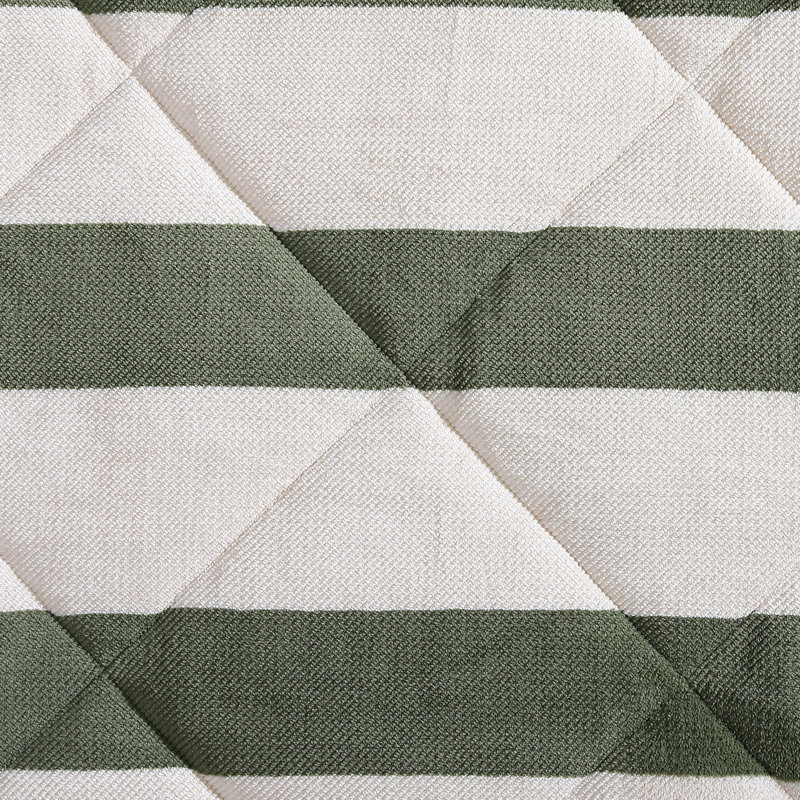 Prospect Harbour Nautica Lawndale Plush Reversible Comforter Set, King Comforter + 2 King Shams, Green Striped